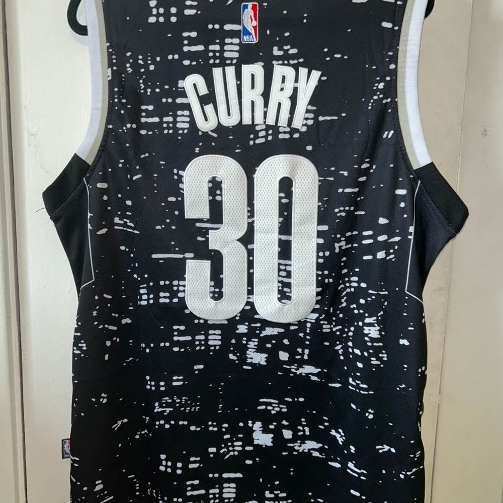Stephen Curry Adidas Golden State Warriors #30 black "City Lights" jersey Size L